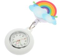 Toyvian Orologio Portatile Clip a Scomparsa e Quadrante Glow in Dark, Orologio Retrattile per Infermiere Donna, 9,5x4 Cm, per Guardia Medica