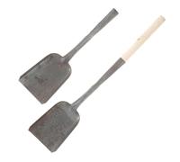 Toyvian Pala per Cenere in Ferro Manico in Legno 2 Pezzi, Design Impugnatura Comoda e Manico per Pulizia Stufa e Stufa
