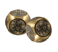 Toyvian Palla Antistress Cinese 36Mm in Ottone, 2 Pezzi a per Esercizi di Rafforzamento e Ginnastica Mano, per Studio e Uso Personale