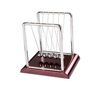 Toyvian Palla Pendolo Newton Con Base Rossa Decorazione Da Scrivania Per Casa e Ufficio Giocattolo Educativo Design Moderno Senza Batteria Piccola