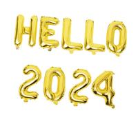 Toyvian Palloncini in Alluminio Dorato per Feste di Capodanno Decorazioni Festive per Addobbi di Fine Anno e Anniversari Kit Palloncini Eleganti per Eventi e Riunioni