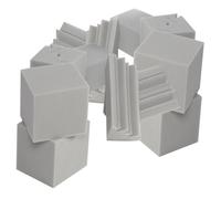Toyvian Pannelli Acustici e Ignifugo Trappole per Bassi in Spugna 16 Pezzi a Forma di Piramide e Cubo Assorbimento Sonoro per Home Theaters e Ktv