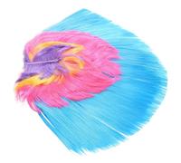 Toyvian Parrucca Arcobaleno Morbida e Confortevole in Pet Design Cresta di Gallina, per Feste e Halloween, Stile Giocoso e Adorabile per Costumi Divertenti
