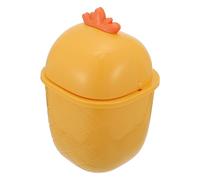 Toyvian Pattumiera Facile da Pulire e Salvaspazio Mini da Tavolo in Plastica Gialla Coperchio Scorrevole per Ristoranti e Hotel