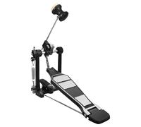 Toyvian Pedale per Batteria in Lega di Alluminio Nero Molla Regolabile e Base Allargata, Accessorio per Jazz Drum Trazione Catena Spessa per Pratica Tecnica