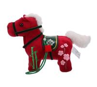 Toyvian Peluche a forma di cavallo cinese: ciondolo a forma di cavallo, animale dello zodiaco cinese per l'anno 2026, simbolo di prosperità e ricchezza, ciondolo per borsa