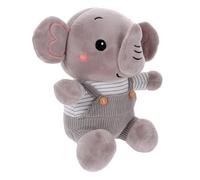Toyvian Peluche Elefante Morbido con Bretelle in Cotone Imbottito Doudou Ragazzo Ragazza Sicuro e Soothing Doll per Ragazzi e Ragazze