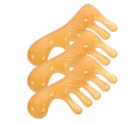 Toyvian Pettine da Massaggio Portatile per Cuoio Capelluto Largo 3 Pezzi in Resina Denti Larghi Effetto Rilassante e Massaggiatore per Alleviare Stress e Migliorare Salute Chioma