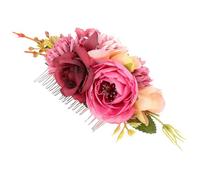 Toyvian Pettine per Chioma da Sposa Floreale in Stoffa Copricapo da Sposa Elegante Ornamento per Chioma Accessorio per Acconciature da Matrimonio Facile da Applicare per Donne e