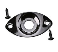 Toyvian Piastra Jack Nera Per Chitarra Elettrica e Basso Ricambio e Robusto Con Viti Facile Da Installare Per Migliorare La Performance Dello Strumento