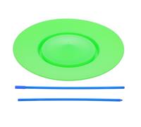 Toyvian Piatti da Giocoleria in Plastica Verde con Bastoncini, Facile da Imparare per Spettacoli Itineranti e Performance All'aperto