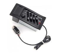 Toyvian Pickup Preamplificatore Per Chitarra Acustica Equalizzatore Bande Pickup Piezoelettrico Sotto La Selletta Controlli Volume e Tono Incluso Indicatore Batteria e Cavo Di Collegamento
