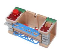 Toyvian Ponte Elevatore in Legno per Trenino Accessorio Scena Pista Ferroviaria per Giocattolo Educativo Stimola Creatività e Abilità di Problem Solving Compatibile con Trenini in Legno