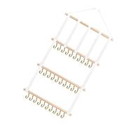 Toyvian Porta Fiocco per Capelli da Bambina Organizer per Accessori per Capelli in Legno Naturale e Corda per Appendere alla Parete o Dietro la Porta Adatto per Fiocchi Fasce e Forcine