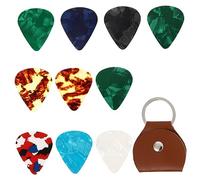 Toyvian Porta Plettri Pu Per Chitarra Con Plettri Di Diverse Spessori Custodia Pratica Per Strumenti Musicali Per Concerti Viaggi e Scuola