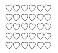 Toyvian Portachiavi Diviso a Forma di Cuore in Metallo Resistente, Set da 30 Pezzi per Fai da Te e Organizzazione Chiavi, Accessori Artigianali Pratici per Casa, Auto e Uso Quotidiano