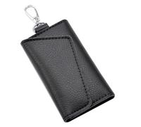 Toyvian Portachiavi in Materiale Sintetico Nero per Chiavi Auto Cerniera e Gancio Appendi Chiavi, Custodia Compatta e Resistente per Uomo e Donna