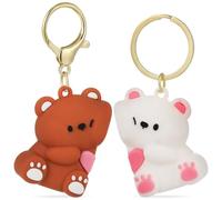 Toyvian Portachiavi Magnetici a Forma di Orso Set da 1 Paio in Plastica Resistente Portachiavi Kawaii Decorativi Chiusura Magnetica per Accesso Rapido Accessori Abbinati per Amici e