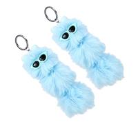 Toyvian Portachiavi Peluche Bruco 2 Pezzi Blu in Lega, Piccolo e Comodo, Ciondolo per Borse come Accessorio Elegante