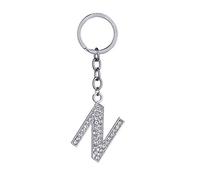Toyvian Portachiavi per Gioielli in Strass - 26 Portachiavi in Metallo, Lettera Argento Lucido AZ, Accessori per Borse, alla Moda