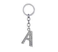 Toyvian Portachiavi per Gioielli in Strass - 26 Portachiavi in Metallo, Lettera Argento Lucido AZ, Accessori per Borse, alla Moda