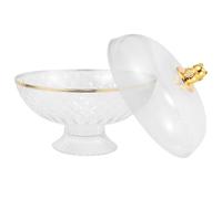 Toyvian Portafrutta da Tavolo con Coperchio Vassoio Frutta Capiente e Ventilato Portafrutta Alzata per Bancone Cucina Contenitore Snack e Frutta di Qualità Design Elegante Bianco