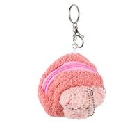 Toyvian portamonete in peluche makeup bag borsa trucco make up bag kit piccolo portamonete pochette trucchi piccolo portafoglio per il viaggio portafoglio per ragazza Lega di zinco rosa