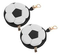 Toyvian Portamonete Mini 2 Pezzi in Latta Cerniera a Forma di Pallone, Resistente e Non Facilmente Deformabile, per Monete e Caramelle, da Mettere in Borsa o Zaino