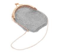 Toyvian Portamonete Vittoriano in Rete Metallo con Chiusura a Sicurezza, Borsa Retrò a Catena 29x13,5x8,5 Cm per Donna Accessorio Vintage per Feste e Fotografia