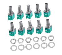 Toyvian Potenziometro Audio a Singolo 5K con Interruttore 10 Pezzi Albero Zigrinato per Regolazione e Precisa Compatibile con Manopole Standard