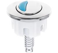 Toyvian Pulsante per Wc Doppia Pressione a Forma Ellittica in Abs Argento, Facile da Usare senza Attrezzi, Adatto per Serbatoio del Water in Famiglia o Hotel