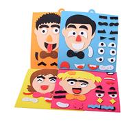 Toyvian Puzzle Espressioni Facciali per Educativo DIY per Sviluppo Cognitivo e Coordinazione Occhio Mano Set Interattivo Padre Azzurro
