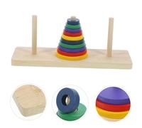 Toyvian Puzzle in Legno Colorato Torre Hanoi Giochi Intellettuali per Adulti e Rompicapo Sicuro e Durevole per Feste e Relax