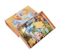 Toyvian Puzzle in Legno Rotondo Animali della Educativo Montessori per Sviluppo Cognitivo Coordinazione Mano Occhio per