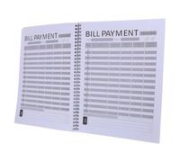 Toyvian Quaderno Budget Mensile Checklist Fatture, Copertina Rigida | Carta, Grande Formato, Tracciamento Spese e Piano Finanziario, Riepilogo Mensile, Nero