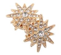 Toyvian Rhinestone Shirt Button Jewelry Unisex Hexagram Star Pin Badge Versatile Clothing Embellishment For Blouses And Jackets Easy DIY Decoration For Special Occasions