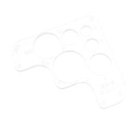 Toyvian Righello Acrilico Angoli Tondi per Cucitura e Taglio Pelle | Trasparente e Resistente All'usura, Evidenzia Chiaramente le Linee, Facile da Riporre, per Lavori Creativi