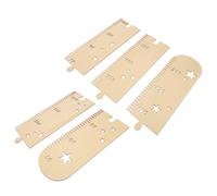 Toyvian Righello in Legno per Misurare Altezza Grafico Altezza Giunzioni Righello per Grafico della Crescita Design Cavo Forma di Stella Staccabile e Riponibile