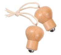 Toyvian Rullo Massaggiante in Legno per Viso e Occhi 2 Pezzi Massaggiatore Anti-Gonfiore Compatto e Portatile Strumento di Bellezza per Pelle Delicata e Relax a Casa e in Viaggio