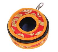 Toyvian Sacchetti per piatti da dito con cerniera, campana buddista da meditazione con cerniera, piatti Manjeera Buddha Sound Bowl per meditazione campana tibetana attrezzatura buddista mini cotone