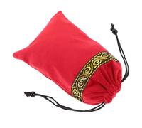 Toyvian Sacchetto Rosso per Carte Tarocchi in Morbido con Coulisse Custodia Flessibile e Resistente per Giochi Divinazione e Gioielli Organizer Multipurpose Elegante