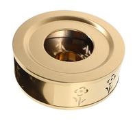 Toyvian Scaldavivande per Tè in Acciaio Inossidabile con Design Fiore Base Riscaldante Veloce per Tè Caffè e Latte Supporto per Teiera con Porta Candela Tealight Accessorio Elegante e