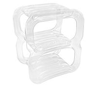 Toyvian Scarpiera Gonfiabile Trasparente in PVC a Doppio Strato Organizer Portascarpe Pieghevole e Portatile Salvaspazio per Ingresso Bagno e Dormitorio Mobiletto Riponi Scarpe