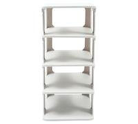 Toyvian Scarpiera in Plastica Bianca Impilabile e Modulare Organizer Scarpe Multiuso per Ingresso Stabile e Facile da Pulire per Conservare e Organizzare di Scarpe