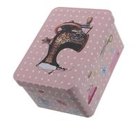 Toyvian Scatola di Latta da Cucito Rettangolare con Coperchio Ribaltabile, Organizer Portatile in Ferro Compatto, Contenitore per Aghi, Fili e Accessori, Salvaspazio per Progetti di