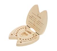 Toyvian Scatola e Cordone Ombelicale Scomparti Ricordi in Legno Neonato per Denti da Latte come Regalo per Ragazzo o Ragazza da Tenere Vicino al Cuscino o Sul Comodino