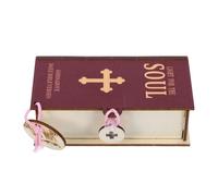 Toyvian Scatola in Legno a Forma di Libro con Versetti Biblici Colorati, Biglietti di Incoraggiamento e Porta Preghiere Emozionali per Donne e Uomini, Decorazione Spirituale