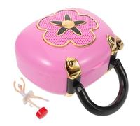 Toyvian Scatola Musicale Porta Gioie per Bambine Anni Portatile con Specchio e Ballerina Rotante Organizer Rosa Tema Danza e Principessa