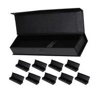 Toyvian Scatola per Penne Vuota Nera 10 Pezzi Coperchio Ribaltabile Organizer Portatile Compatibile Penne a Sfera e Stilografiche Confezione Regalo Elegante per Ufficio Scuola e Regali