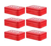 Toyvian Scatola Porta Pillole Piccola in Metallo con Simbolo Sos Contenitore da Viaggio Robusto e Portatile per Medicine ed Emergenze Outdoor